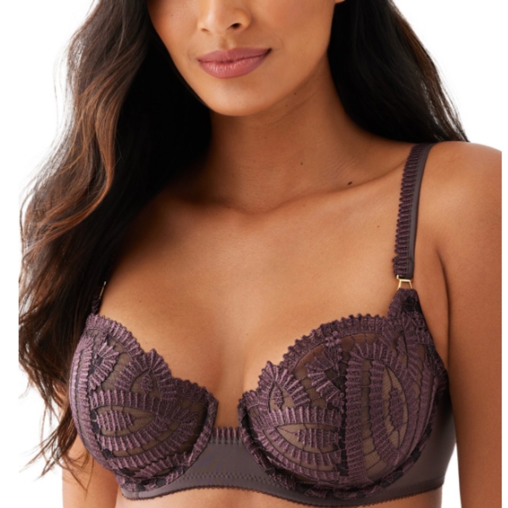Wacoal Womens After Dark Balconette Bra 34DD Raisin 855396 - NWT
